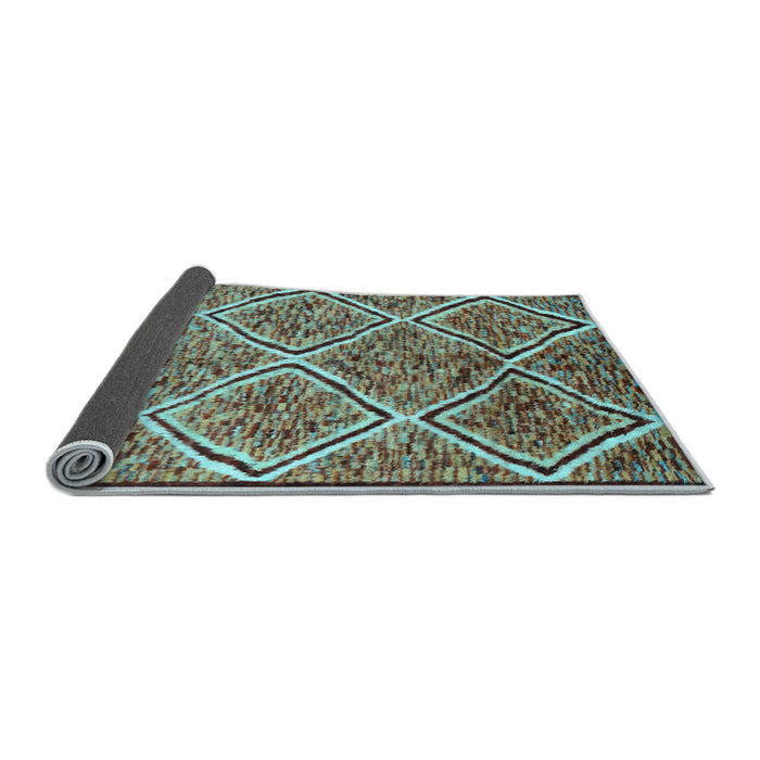 Sideview of Abstract Light Blue Contemporary Rug, con1017lblu