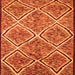 Serging Thickness of Abstract Orange Contemporary Rug, con1017org