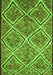 Serging Thickness of Machine Washable Abstract Green Contemporary Area Rugs, wshcon1017grn