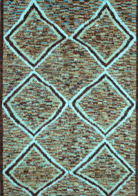 Abstract Light Blue Contemporary Rug, con1017lblu