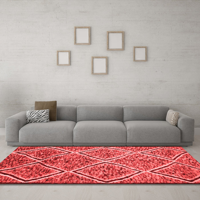 Contemporary Red Washable Rugs