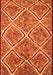 Serging Thickness of Machine Washable Abstract Orange Contemporary Area Rugs, wshcon1017org