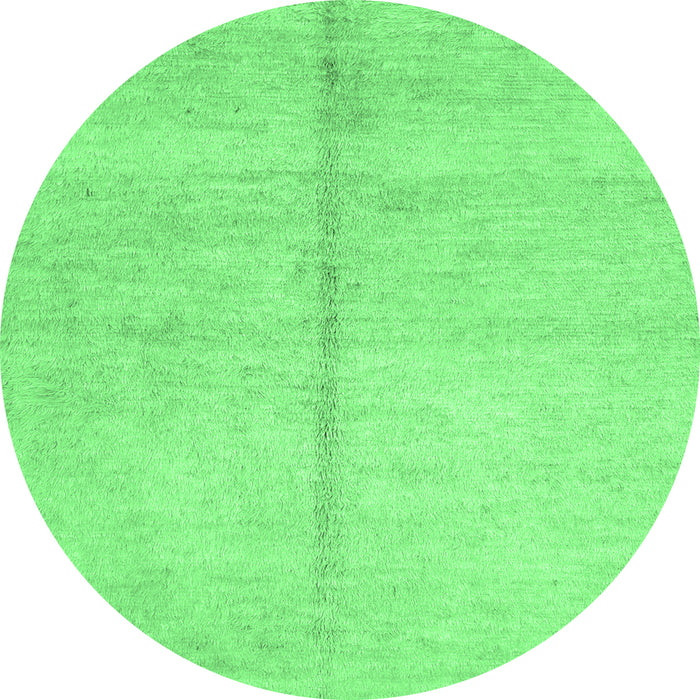 Round Abstract Emerald Green Contemporary Rug, con1018emgrn