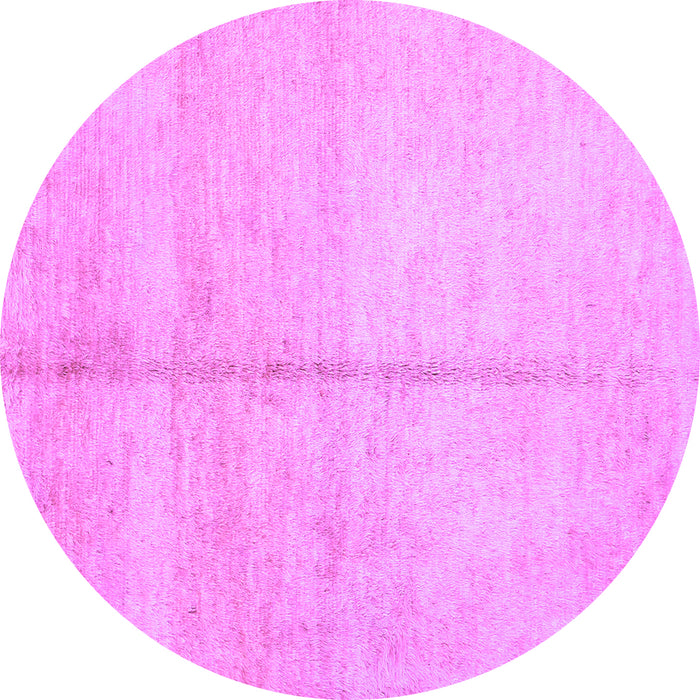 Round Machine Washable Abstract Purple Contemporary Area Rugs, wshcon1018pur