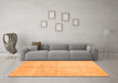 Machine Washable Abstract Orange Contemporary Area Rugs in a Living Room, wshcon1018org