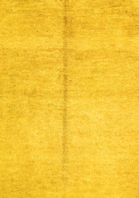 Abstract Yellow Contemporary Rug, con1018yw