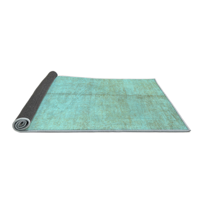 Sideview of Abstract Light Blue Contemporary Rug, con1018lblu