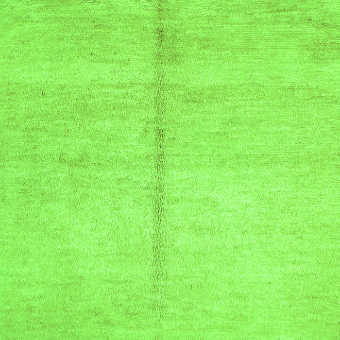 Serging Thickness of Abstract Green Contemporary Rug, con1018grn