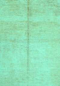 Abstract Turquoise Contemporary Rug, con1018turq