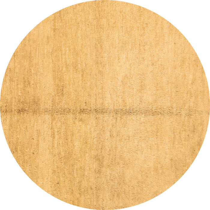 Round Abstract Brown Contemporary Rug, con1018brn
