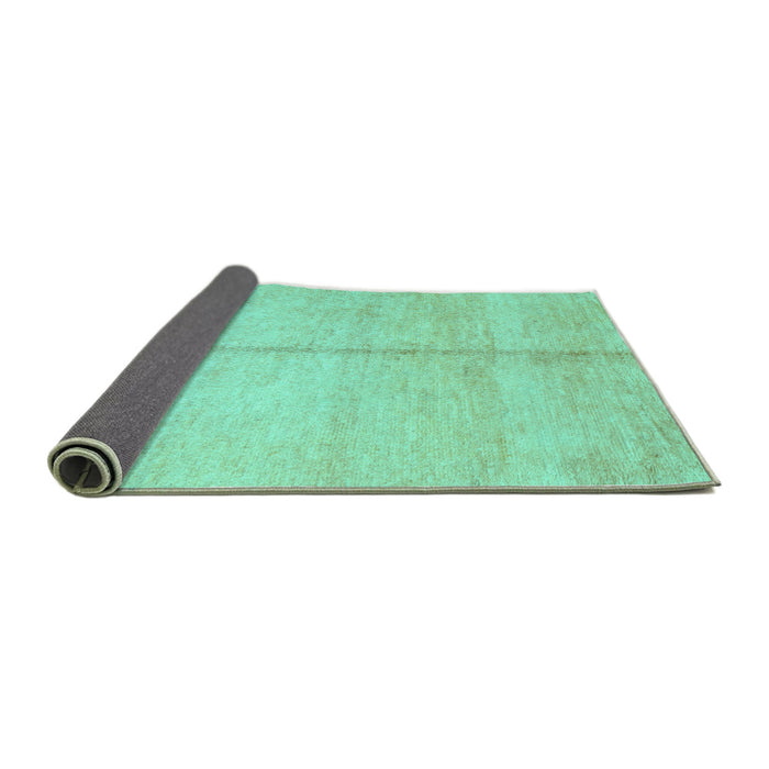 Sideview of Abstract Turquoise Contemporary Rug, con1018turq