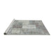 Serging Thickness of Machine Washable Contemporary Gunmetal Gray Rug, wshcon1019