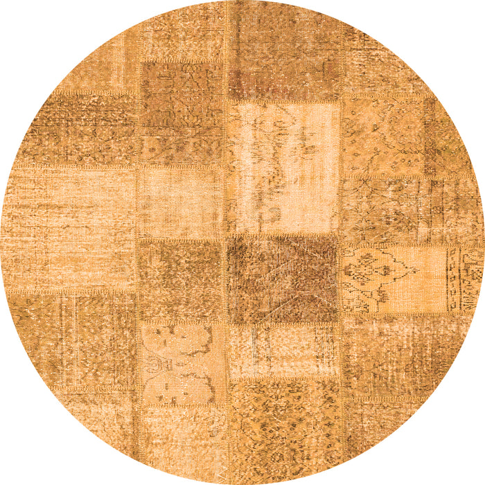 Square Patchwork Orange Transitional Rug, con1019org