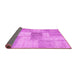 Sideview of Patchwork Pink Transitional Rug, con1019pnk