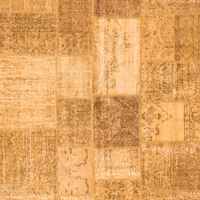 Patchwork Orange Transitional Rug, con1019org