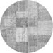 Square Patchwork Gray Transitional Rug, con1019gry