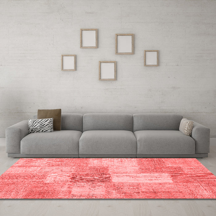 Transitional Red Washable Rugs