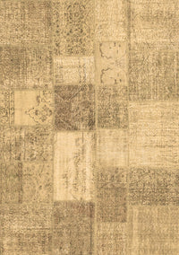 Patchwork Brown Transitional Rug, con1019brn