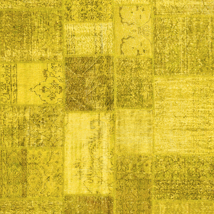 Patchwork Yellow Transitional Rug, con1019yw