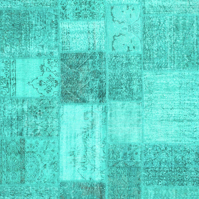 Patchwork Turquoise Transitional Rug, con1019turq