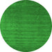 Machine Washable Abstract Green Contemporary Area Rugs, wshcon101grn