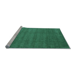 Sideview of Machine Washable Abstract Light Blue Contemporary Rug, wshcon101lblu