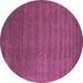 Round Abstract Pink Contemporary Rug, con101pnk