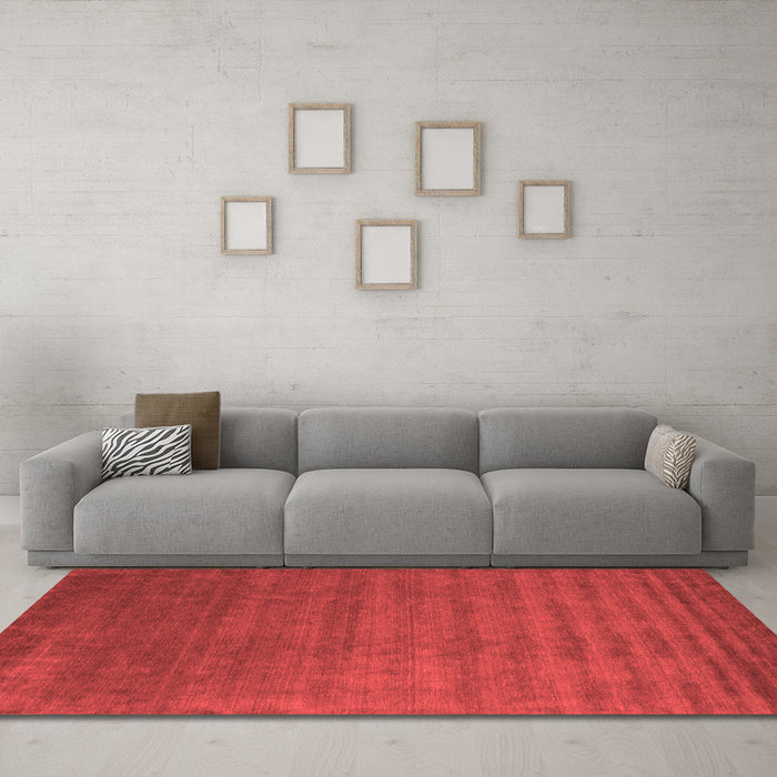Contemporary Red Washable Rugs