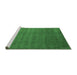 Sideview of Machine Washable Abstract Emerald Green Contemporary Area Rugs, wshcon101emgrn