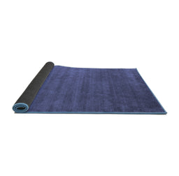 Sideview of Abstract Blue Contemporary Rug, con101blu