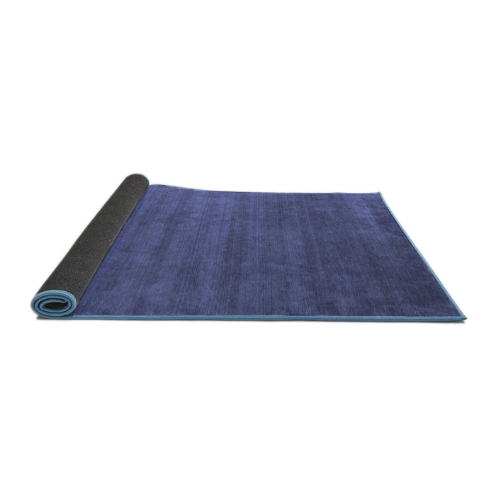Sideview of Abstract Blue Contemporary Rug, con101blu