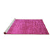 Sideview of Machine Washable Abstract Purple Contemporary Area Rugs, wshcon1020pur