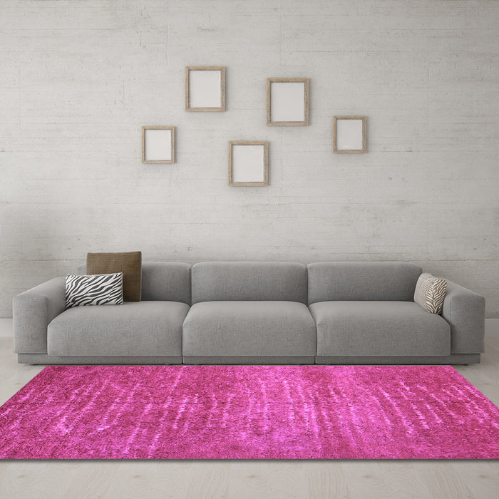 Machine Washable Abstract Purple Contemporary Area Rugs in a Living Room, wshcon1020pur