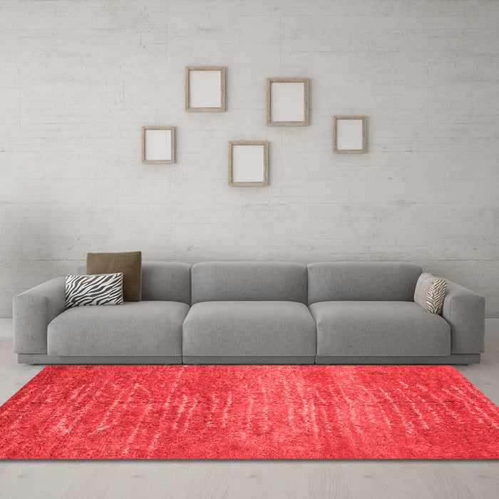 Contemporary Red Washable Rugs