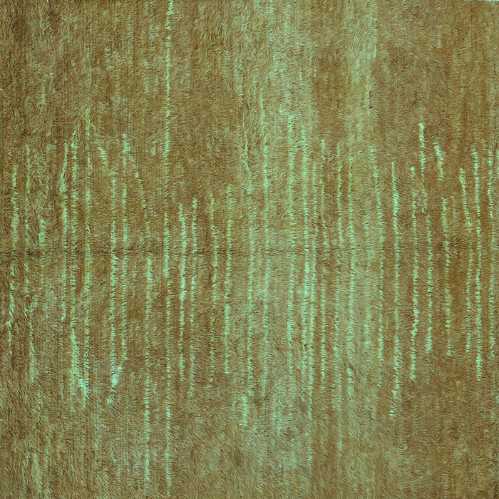 Square Abstract Turquoise Contemporary Rug, con1020turq