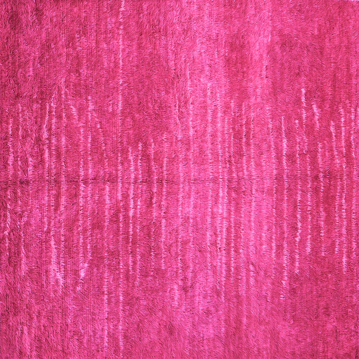 Square Machine Washable Abstract Pink Contemporary Rug, wshcon1020pnk