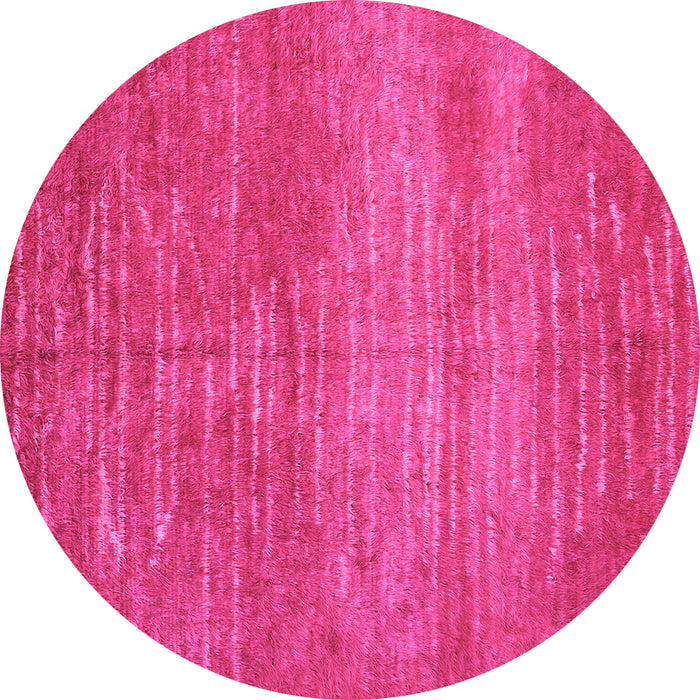 Round Abstract Pink Contemporary Rug, con1020pnk