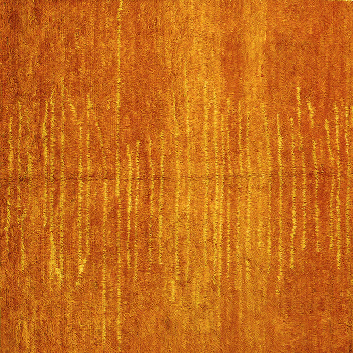 Square Machine Washable Abstract Yellow Contemporary Rug, wshcon1020yw