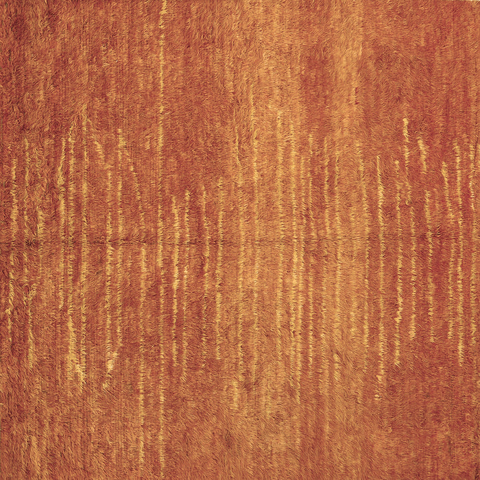 Square Abstract Brown Contemporary Rug, con1020brn