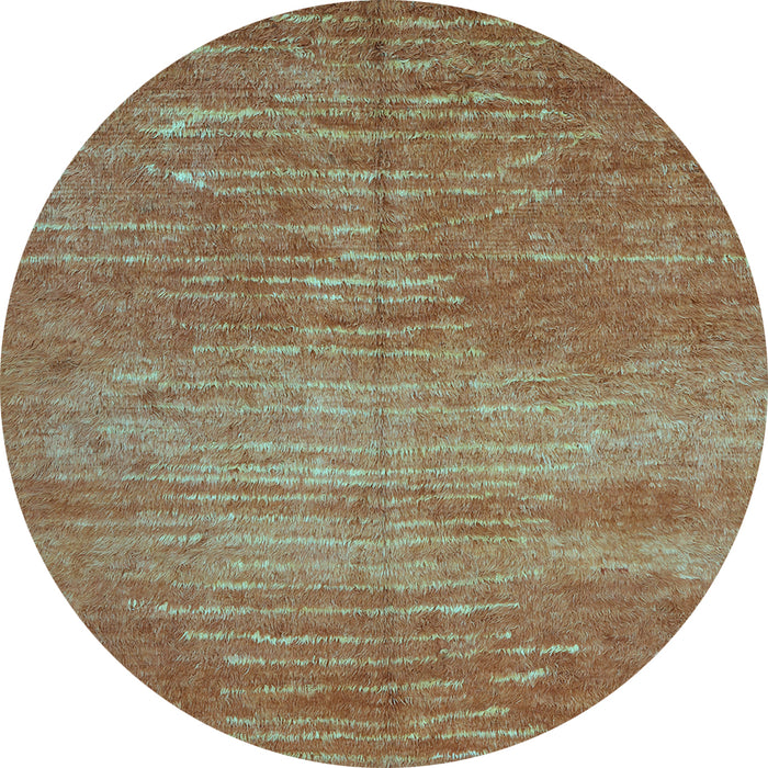 Round Machine Washable Abstract Light Blue Contemporary Rug, wshcon1020lblu