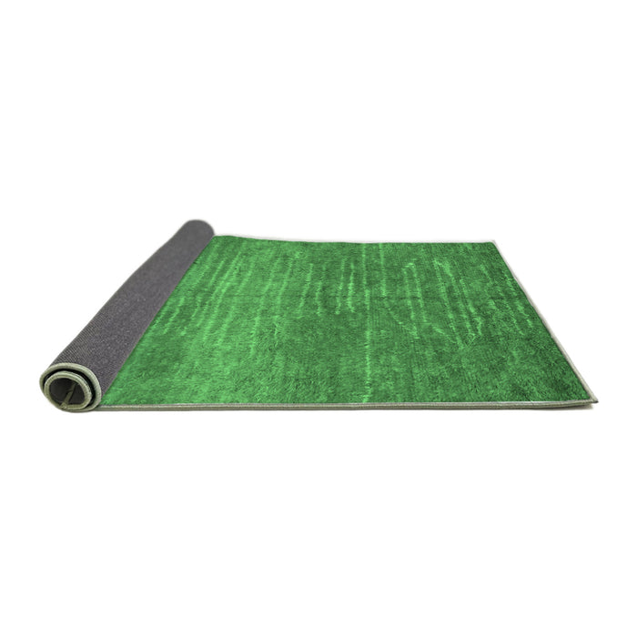Sideview of Abstract Emerald Green Contemporary Rug, con1020emgrn