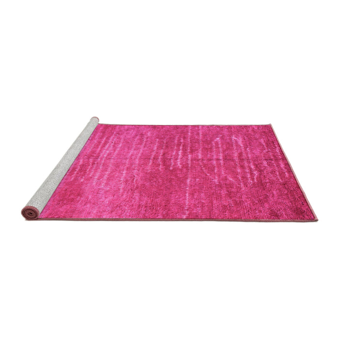 Sideview of Machine Washable Abstract Pink Contemporary Rug, wshcon1020pnk