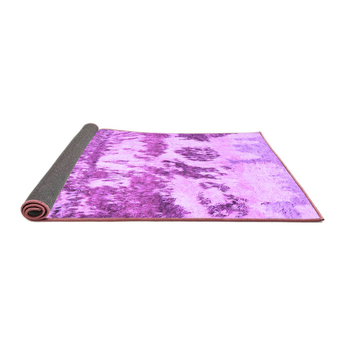 Sideview of Abstract Purple Contemporary Rug, con1021pur