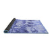 Sideview of Abstract Blue Contemporary Rug, con1021blu