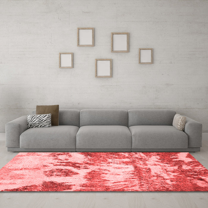 Contemporary Red Washable Rugs