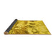 Sideview of Abstract Yellow Contemporary Rug, con1021yw