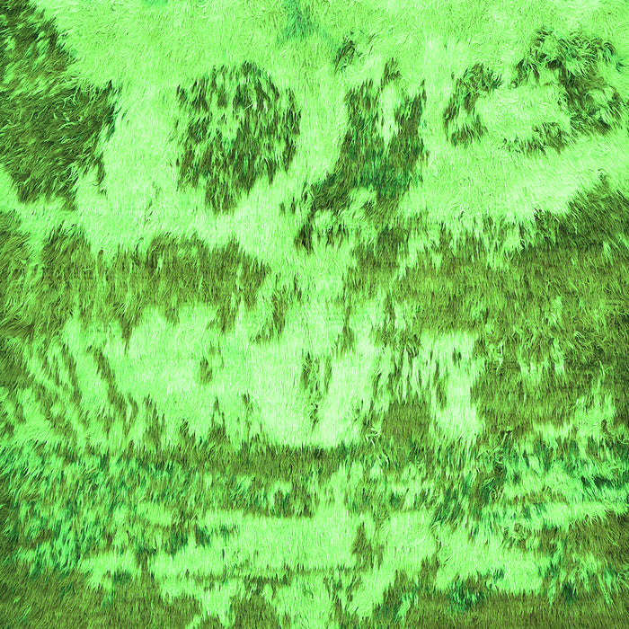 Serging Thickness of Machine Washable Abstract Green Contemporary Area Rugs, wshcon1021grn