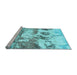Sideview of Machine Washable Abstract Light Blue Contemporary Rug, wshcon1021lblu