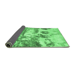 Sideview of Abstract Emerald Green Contemporary Rug, con1021emgrn