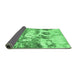 Sideview of Abstract Emerald Green Contemporary Rug, con1021emgrn